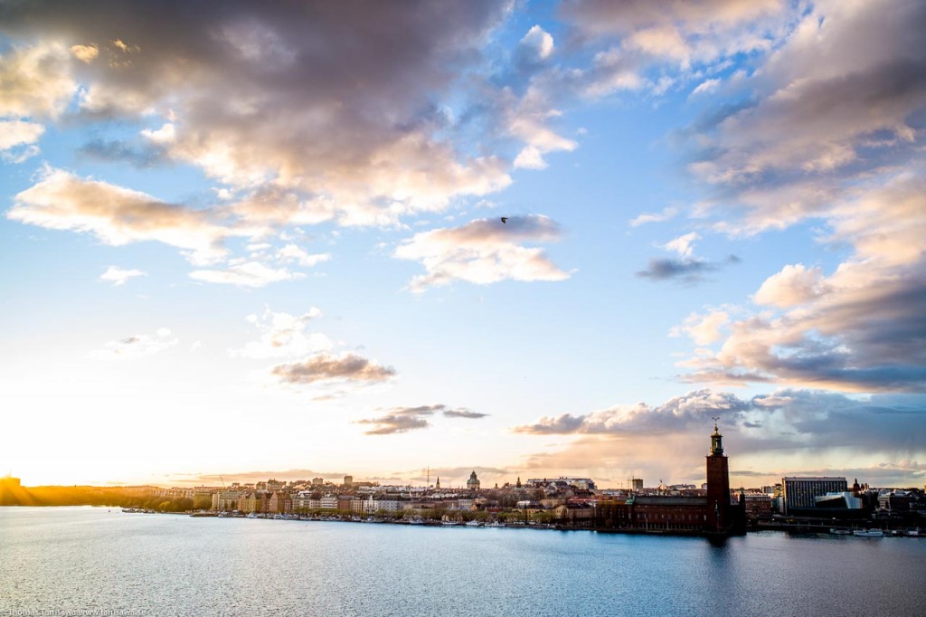 stockholm in sunset